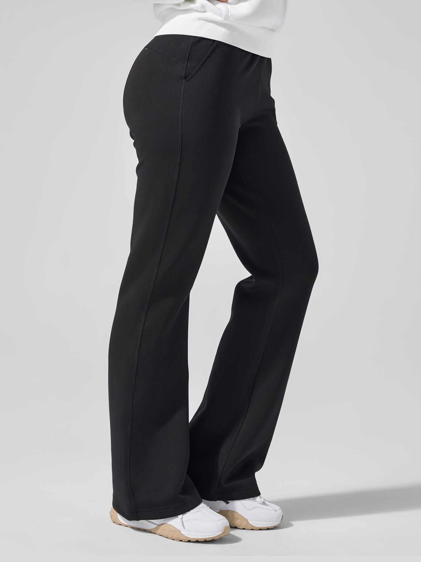 Modal Blend Drawstring Flare Pants