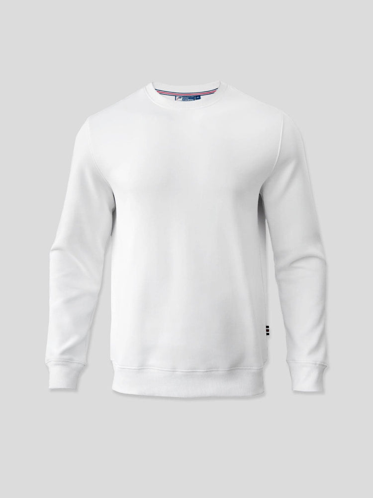 Basic White Pullover Sweatshirt | 