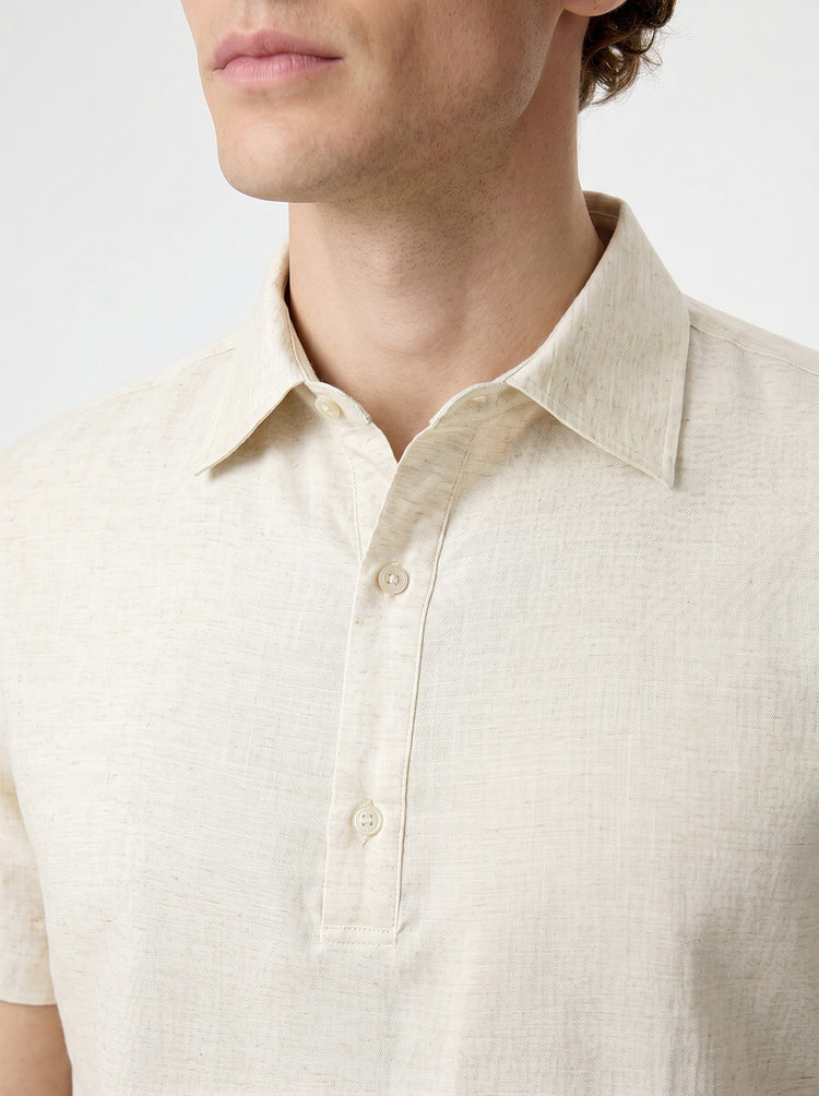 Natural Linen Polo Shirt