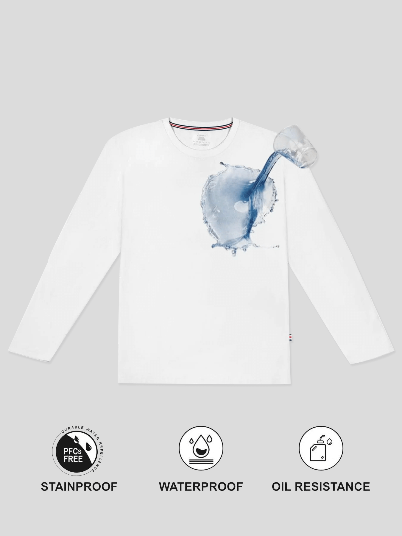 Long-Sleeve Stain Resistant T-shirt