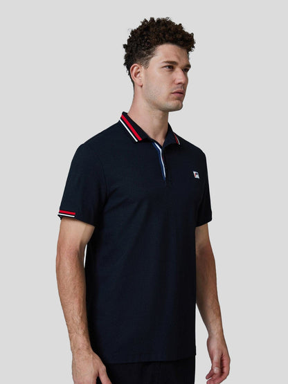 Classic Jacquard Collar Polo Shirt