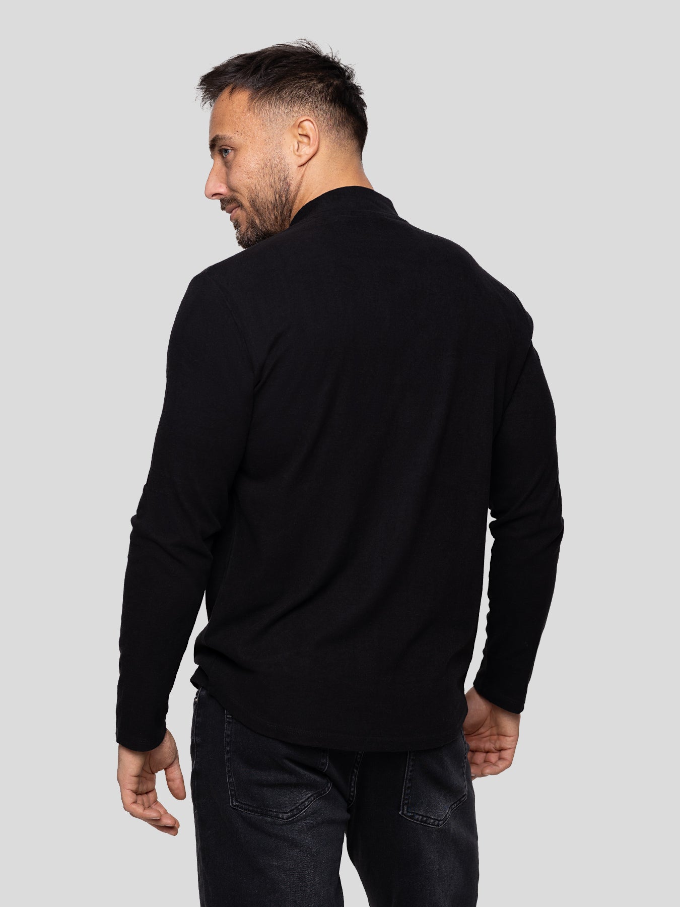 StaySmooth Fleece Mock Neck Long Sleeve Tee