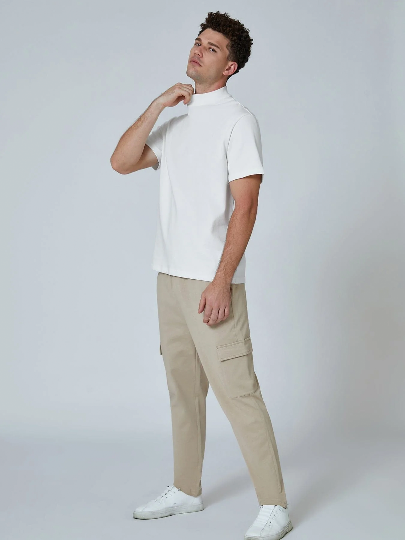 Mock Neck Short Sleeve Tee