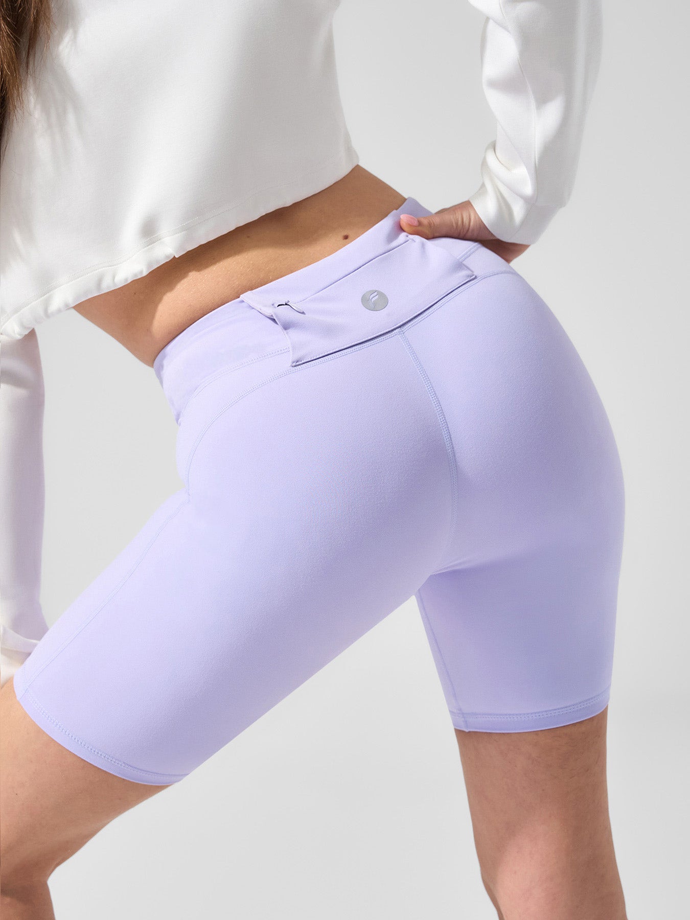 Smoothblend Tummy Control Shaping High-Waisted Short Leggings with Zip Pocket