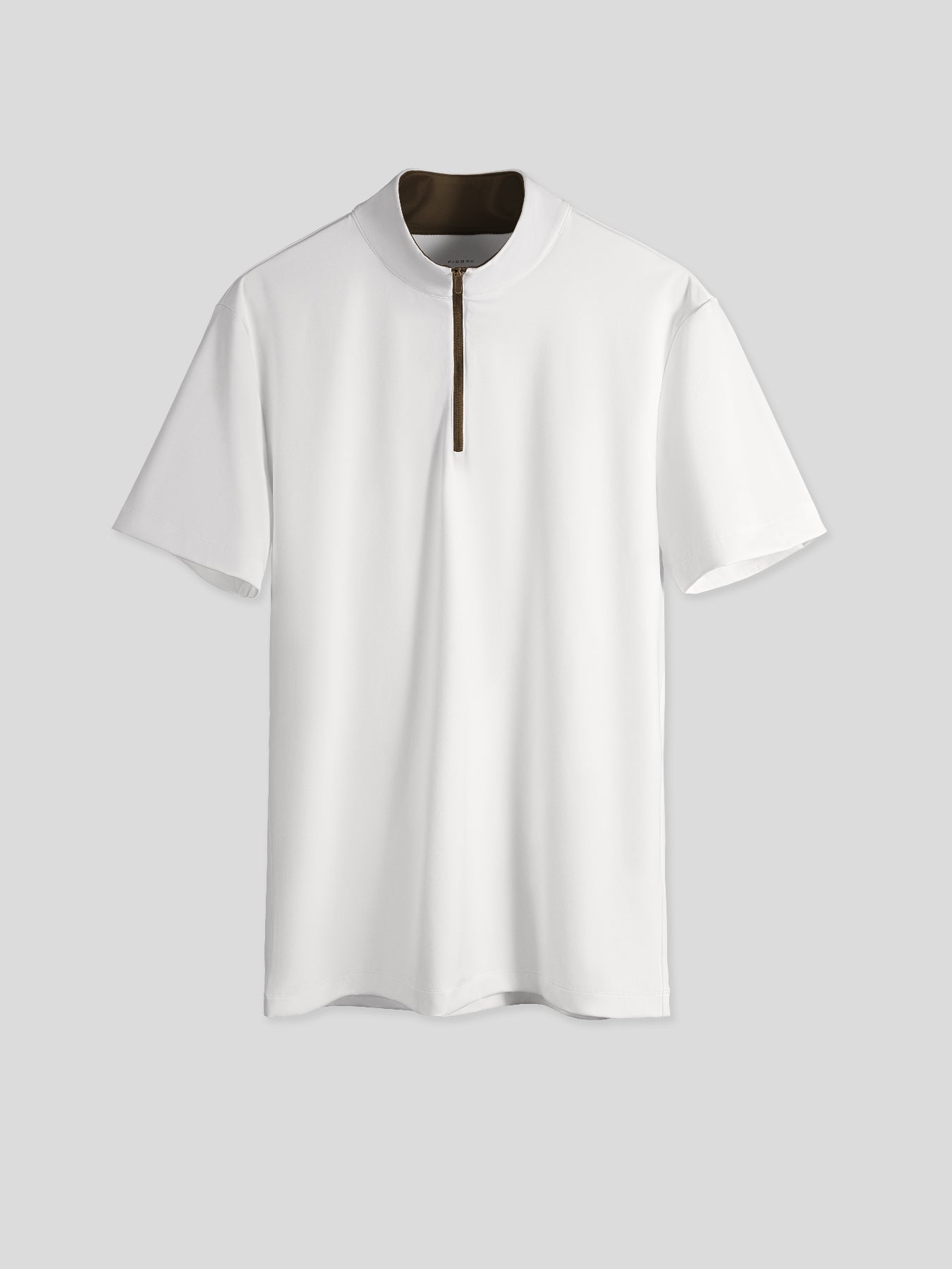 SmoothBlend Half Zip Mock Neck Short Sleeve Tee: Slim Fit