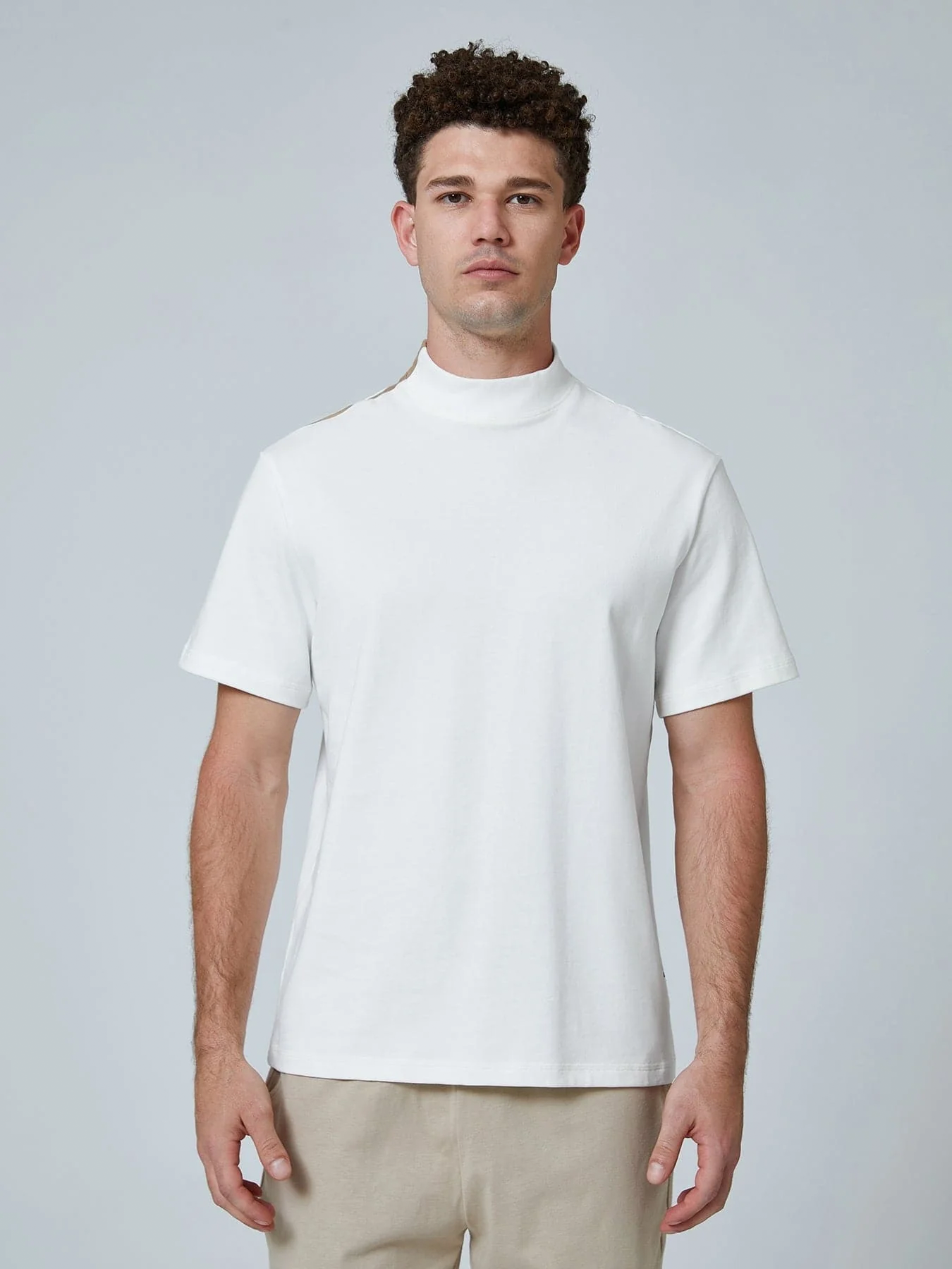 Mock Neck Short Sleeve Tee