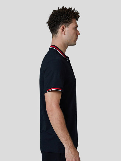 Classic Jacquard Collar Polo Shirt