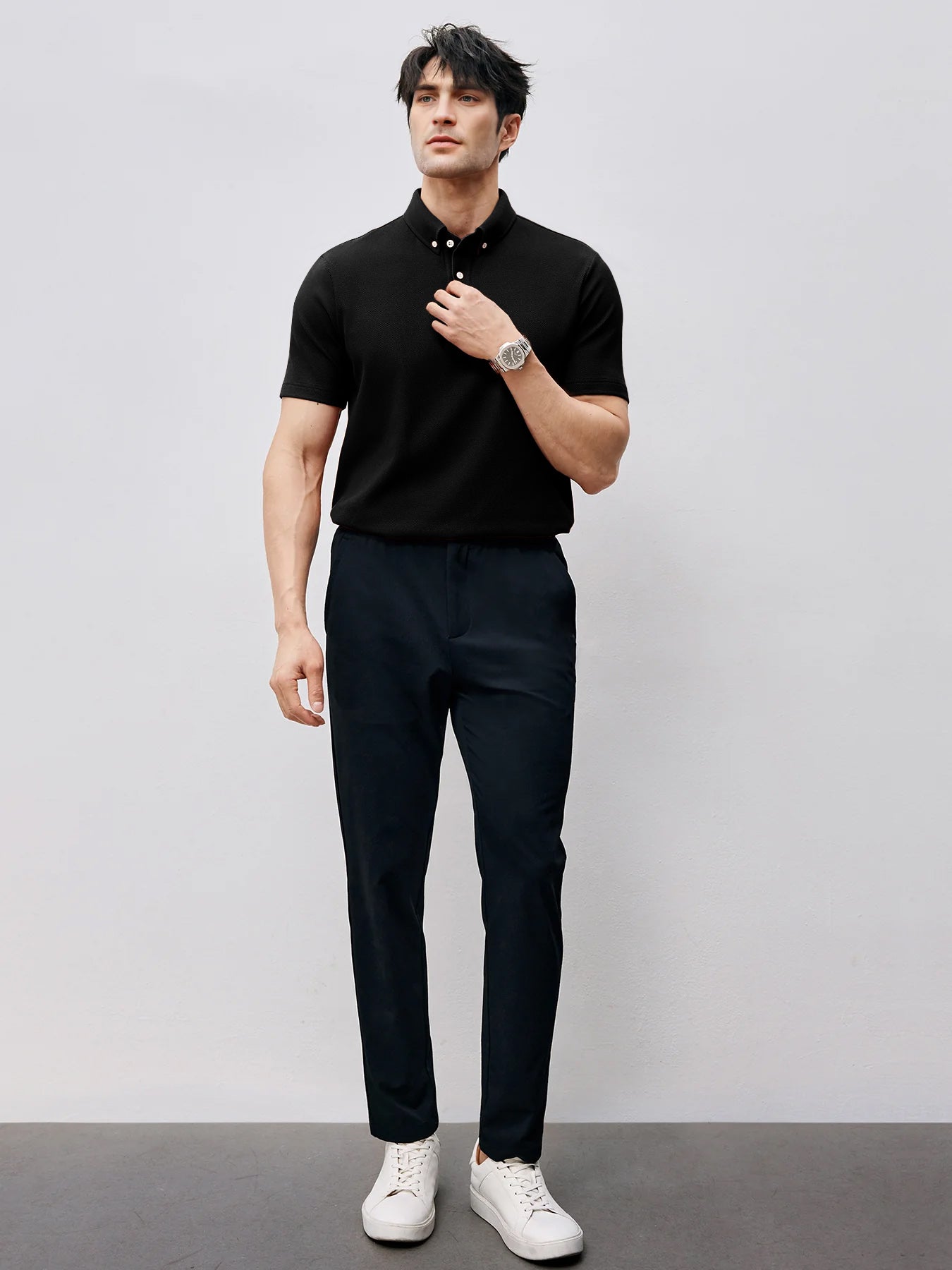 BreezeLuxe Breathable Piqué Short Sleeve Polo