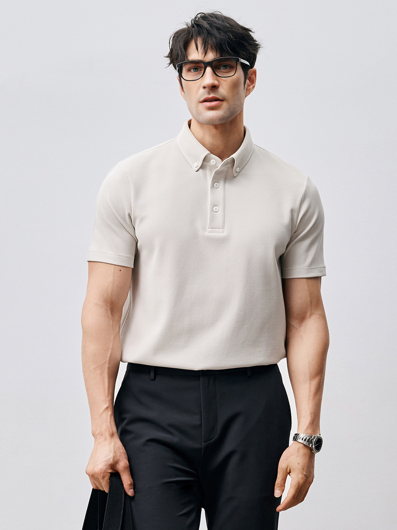 BreezeLuxe Breathable Piqué Short Sleeve Polo