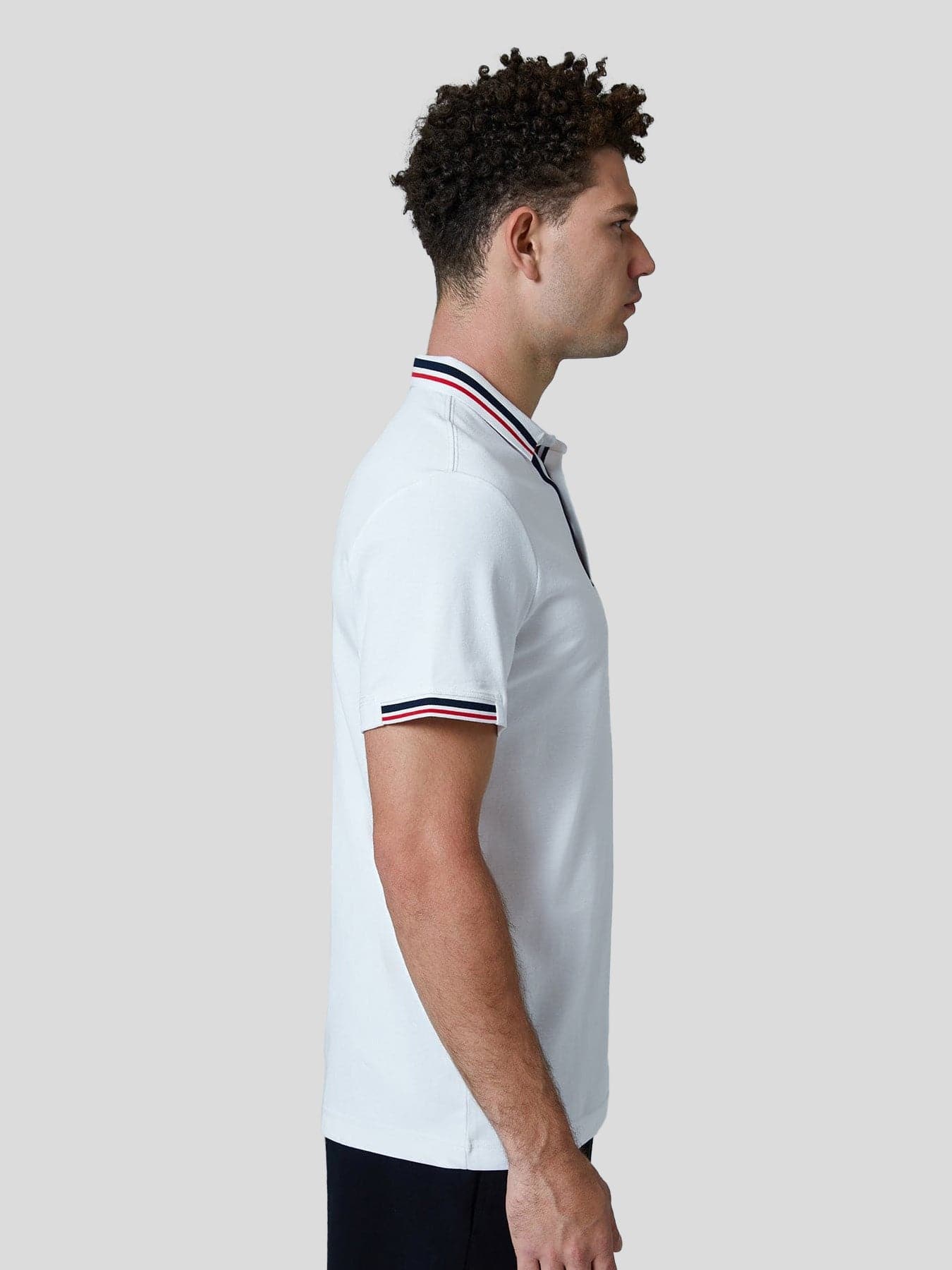 Classic Jacquard Collar Polo Shirt