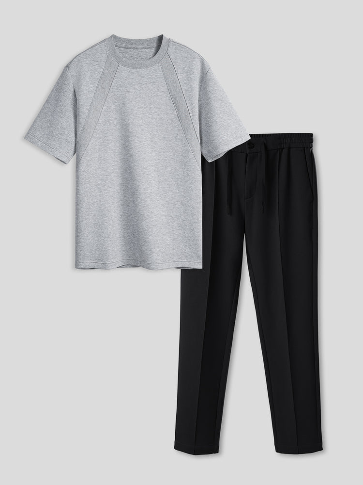 Weekend Performance Tee And Smart Casual Pant Set | 