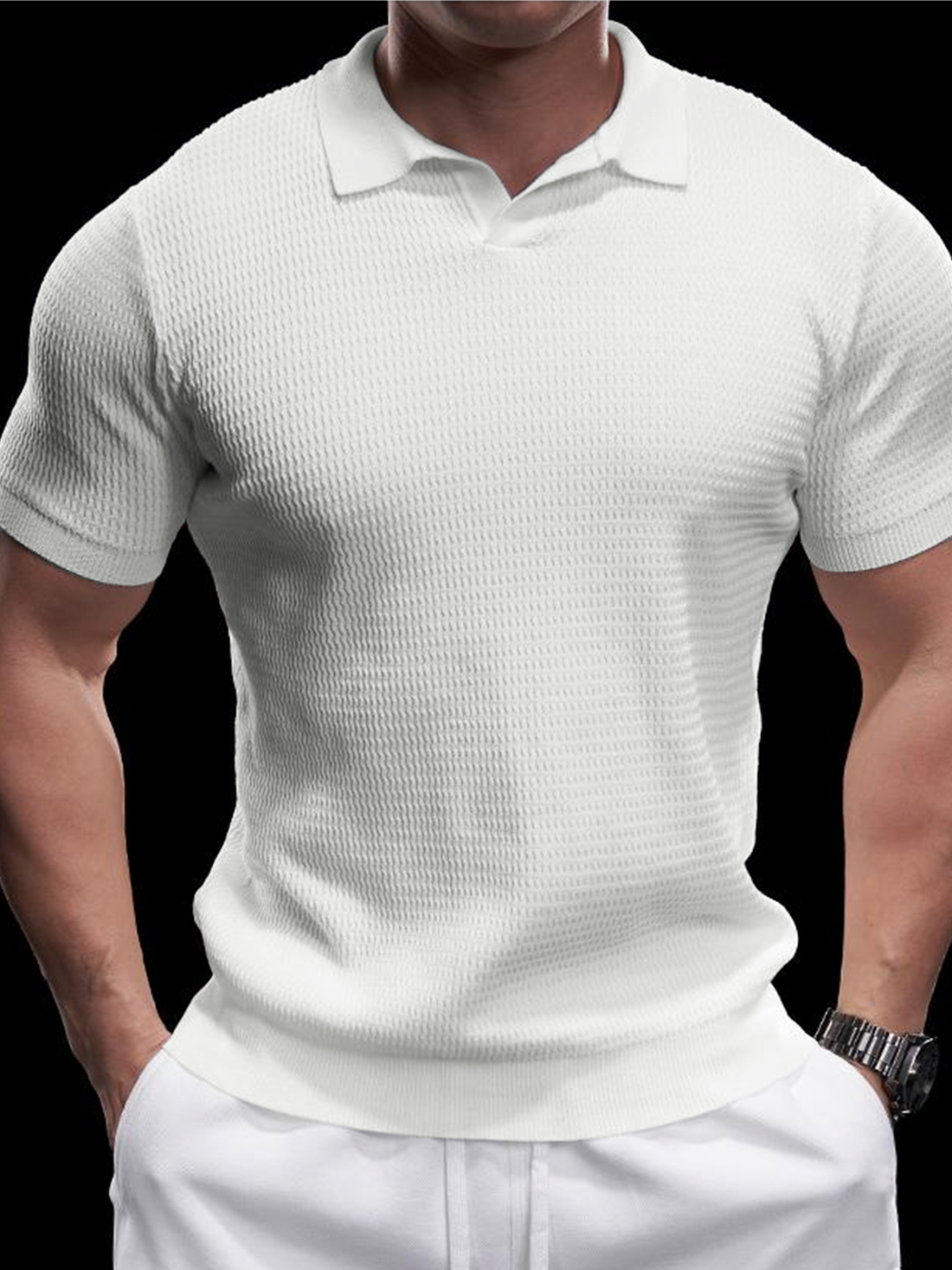 【MODERNIF】Blanc Overfit Short Sleeve T-shirt Ash & Erie White Oxford Wrinkle Free Short Sleeve Shirt for