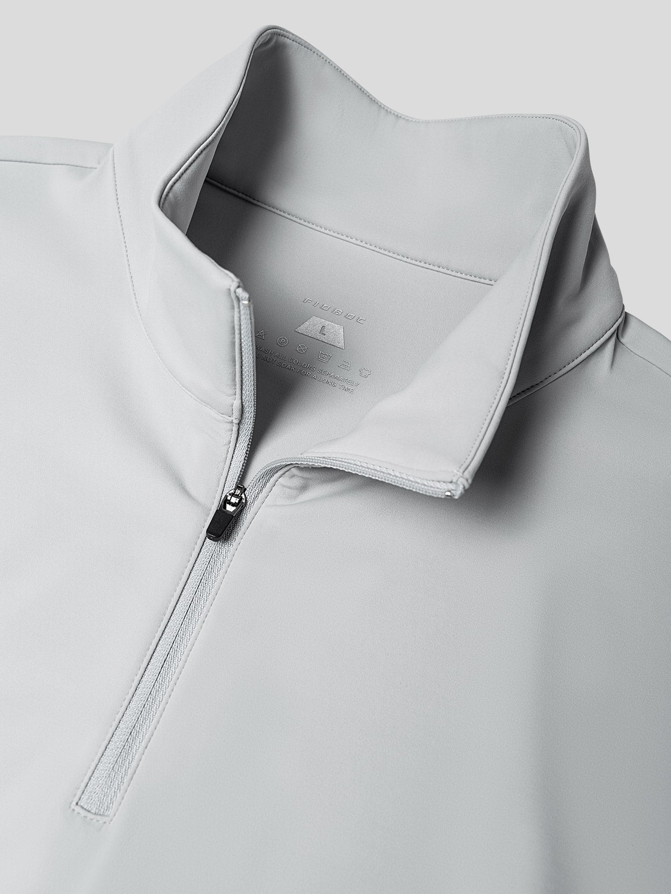 SmoothBlend Half Zip Mock Neck Tee: Zip Same Color – Fioboc
