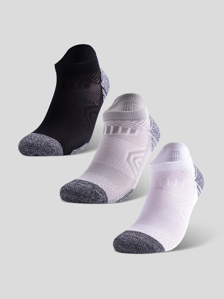 Multicolor Quick-drying Sports Fitness Socks Low Cut 3-Pack | 