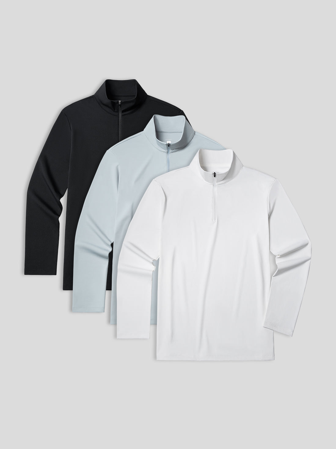 SmoothBlend Half Zip Mock Neck Multicolor Tee 3-Pack: Zip Same Color | 