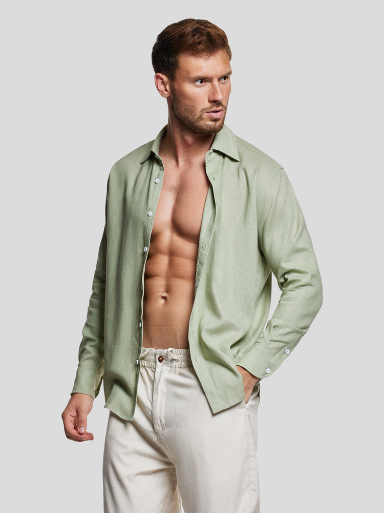 DreamWear Italian Linen Long Sleeve Shirt | 