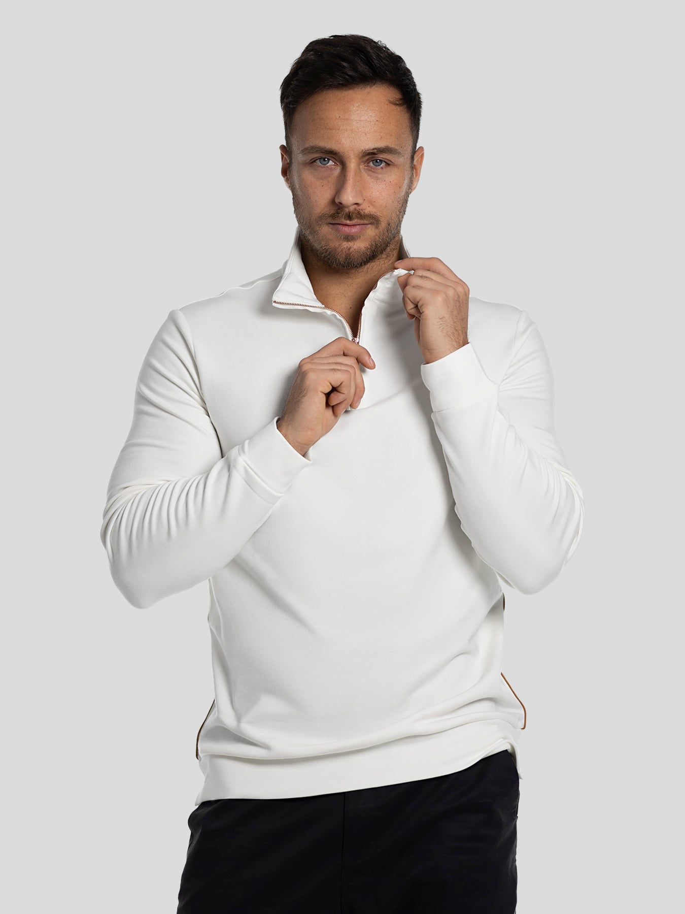 SmoothBlend Half Zip Mock Neck Sweatshirt