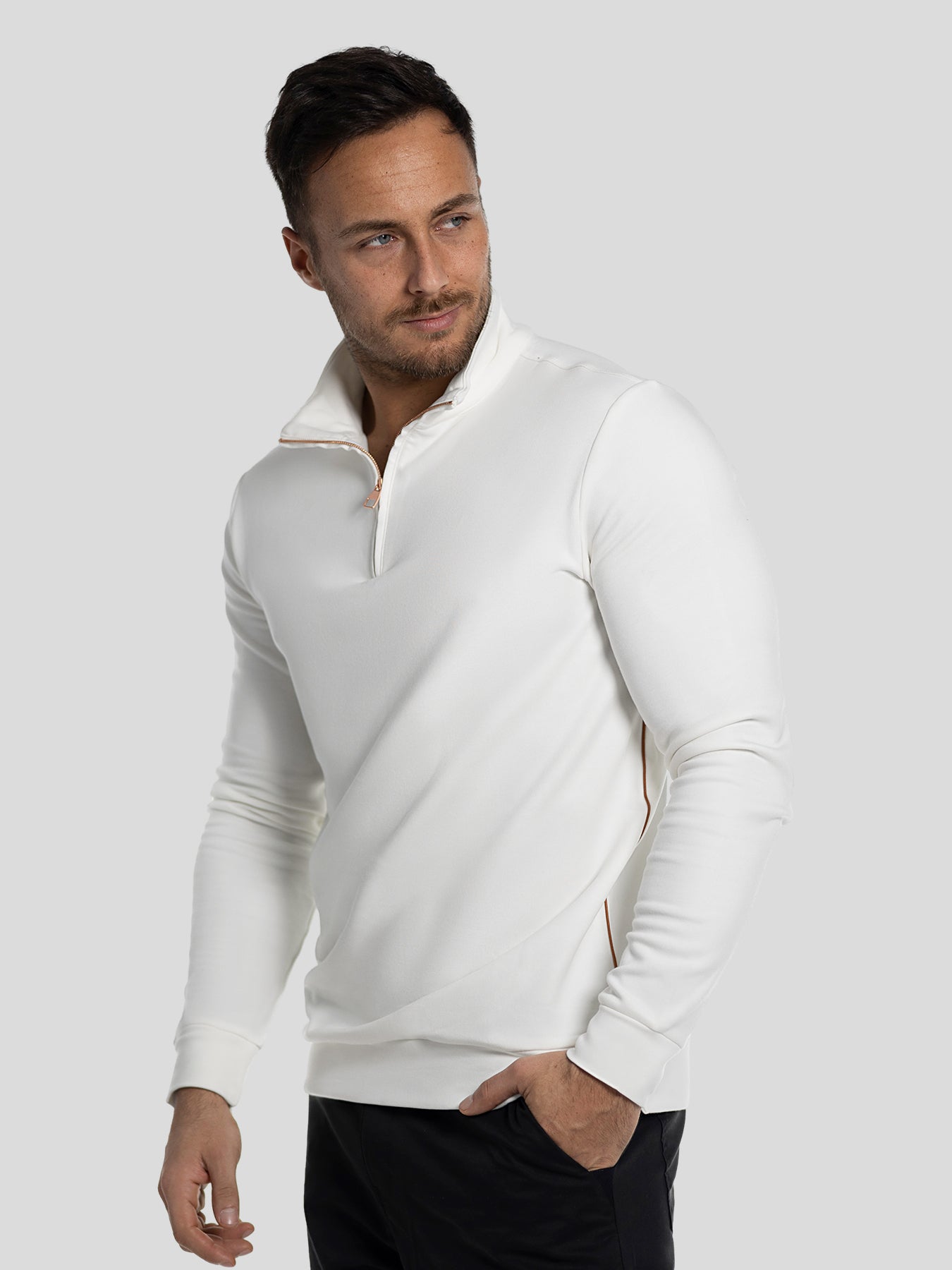 SmoothBlend Half Zip Mock Neck Sweatshirt