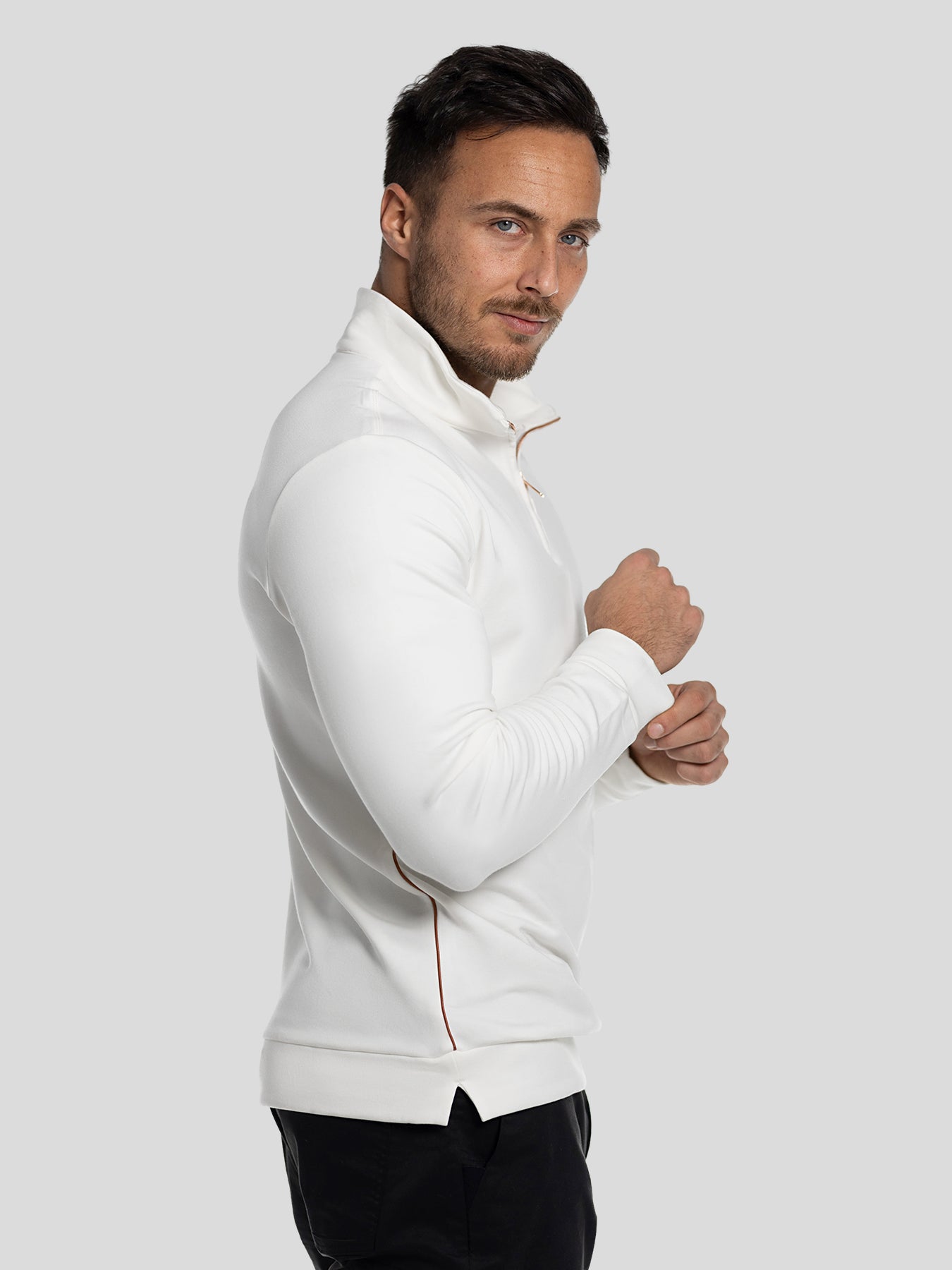 SmoothBlend Half Zip Mock Neck Sweatshirt