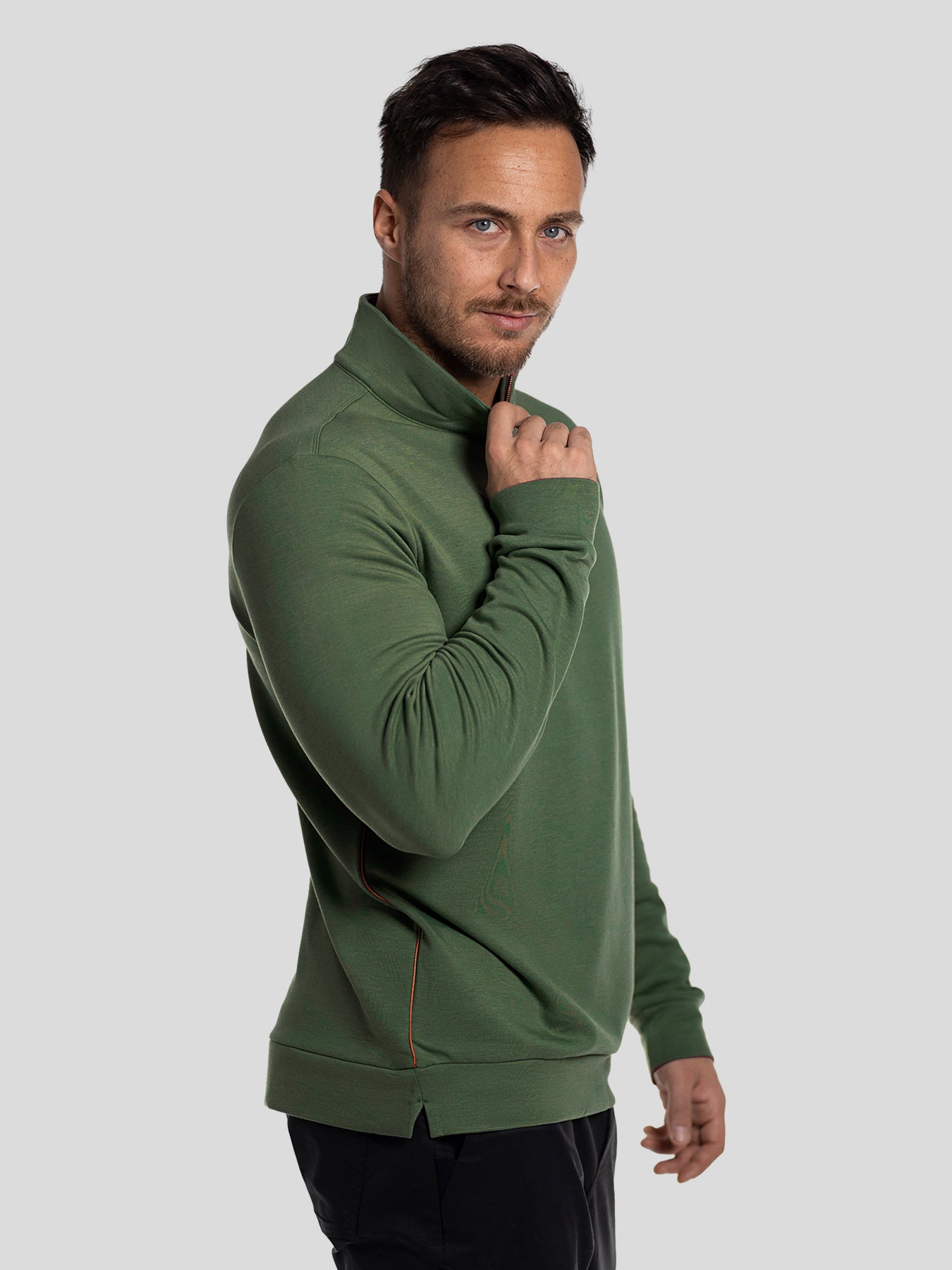 SmoothBlend Half Zip Mock Neck Sweatshirt