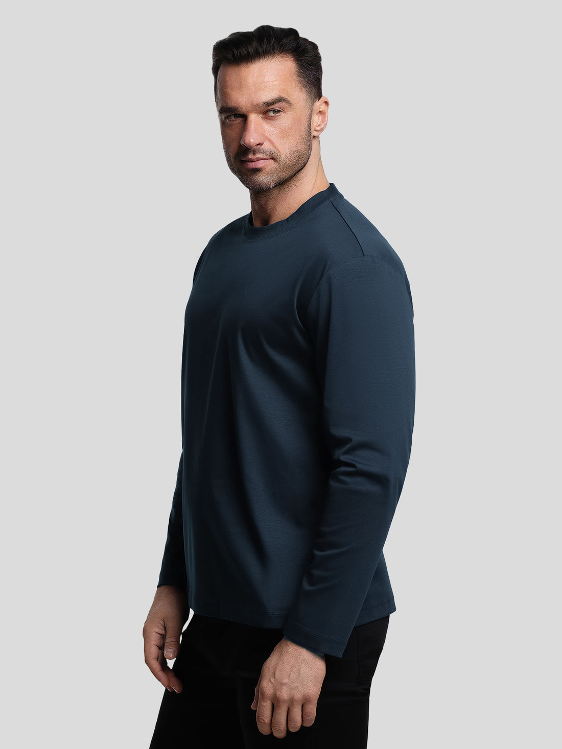 CloudWear 2.0 Split-Hem Long Sleeve Tee: Slim Fit