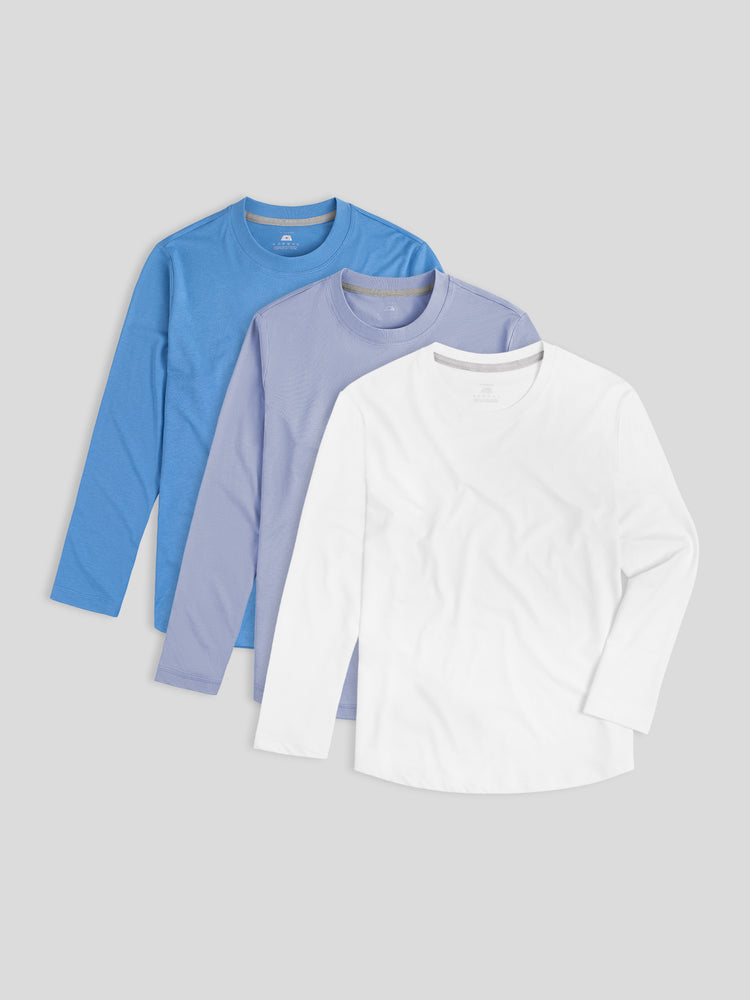 Staysmooth Long Sleeve Tee 2024 New Multicolor 3-Pack: Classic Fit | 
