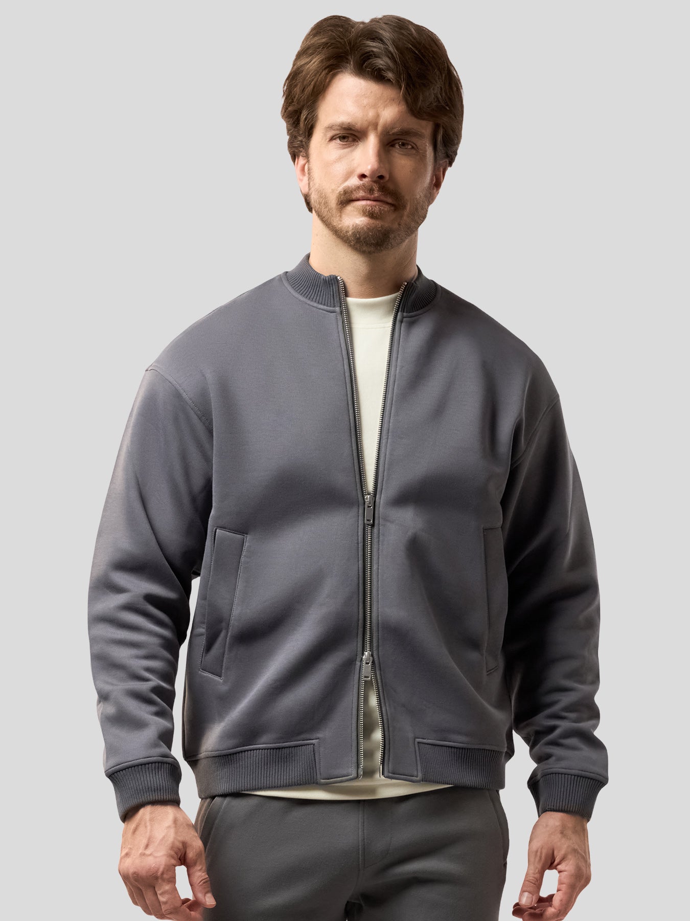 Cozyspacer Crew Neck DualZip Pocket Jacket