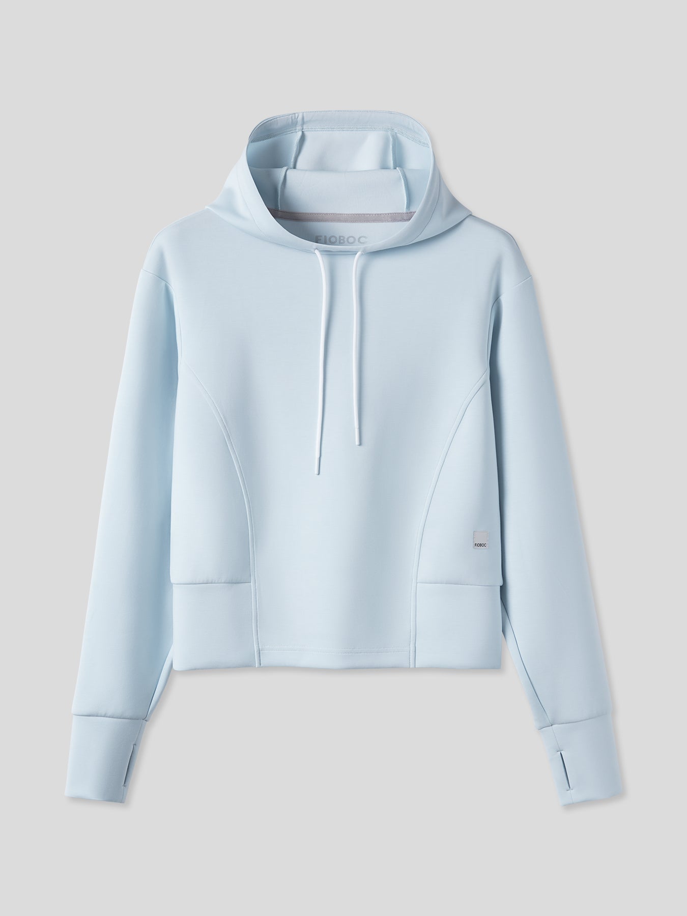 Modal Blend Panel Hoodie with Thumbholes