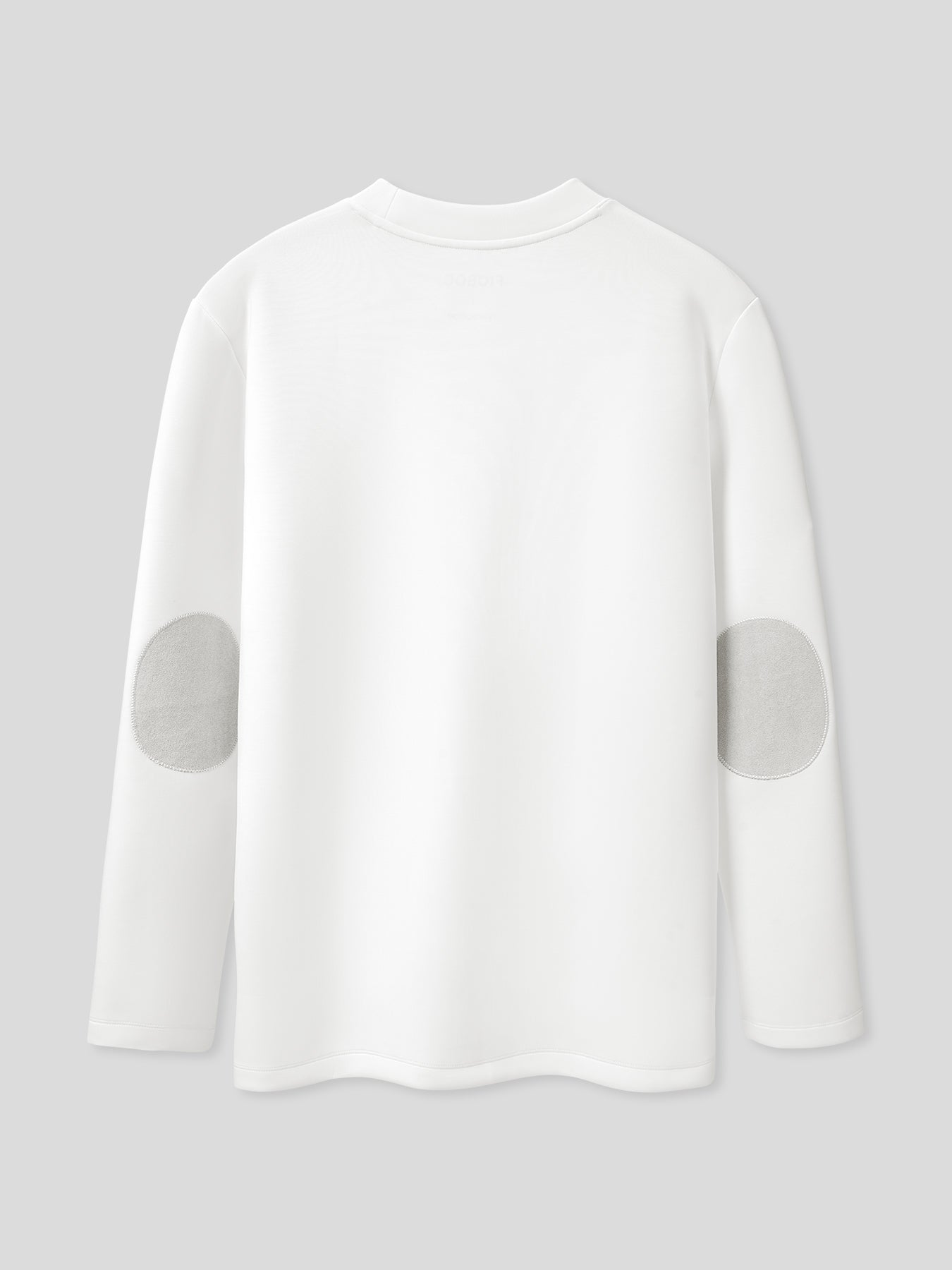 Modal Blend Elbow Patch Long Sleeve Tee:Classic Fit