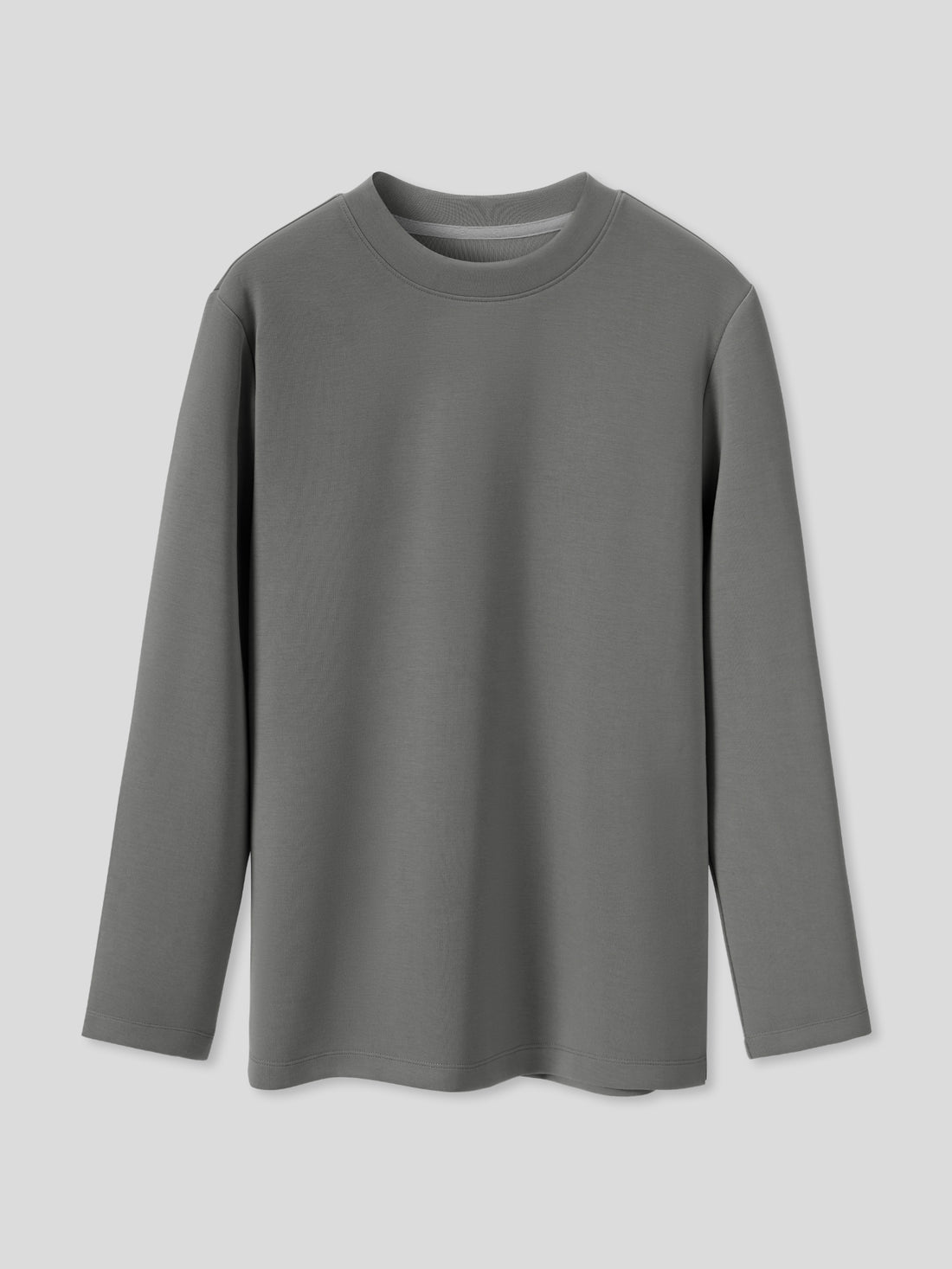 Modal Blend Elbow Patch Long Sleeve Tee:Slim Fit
