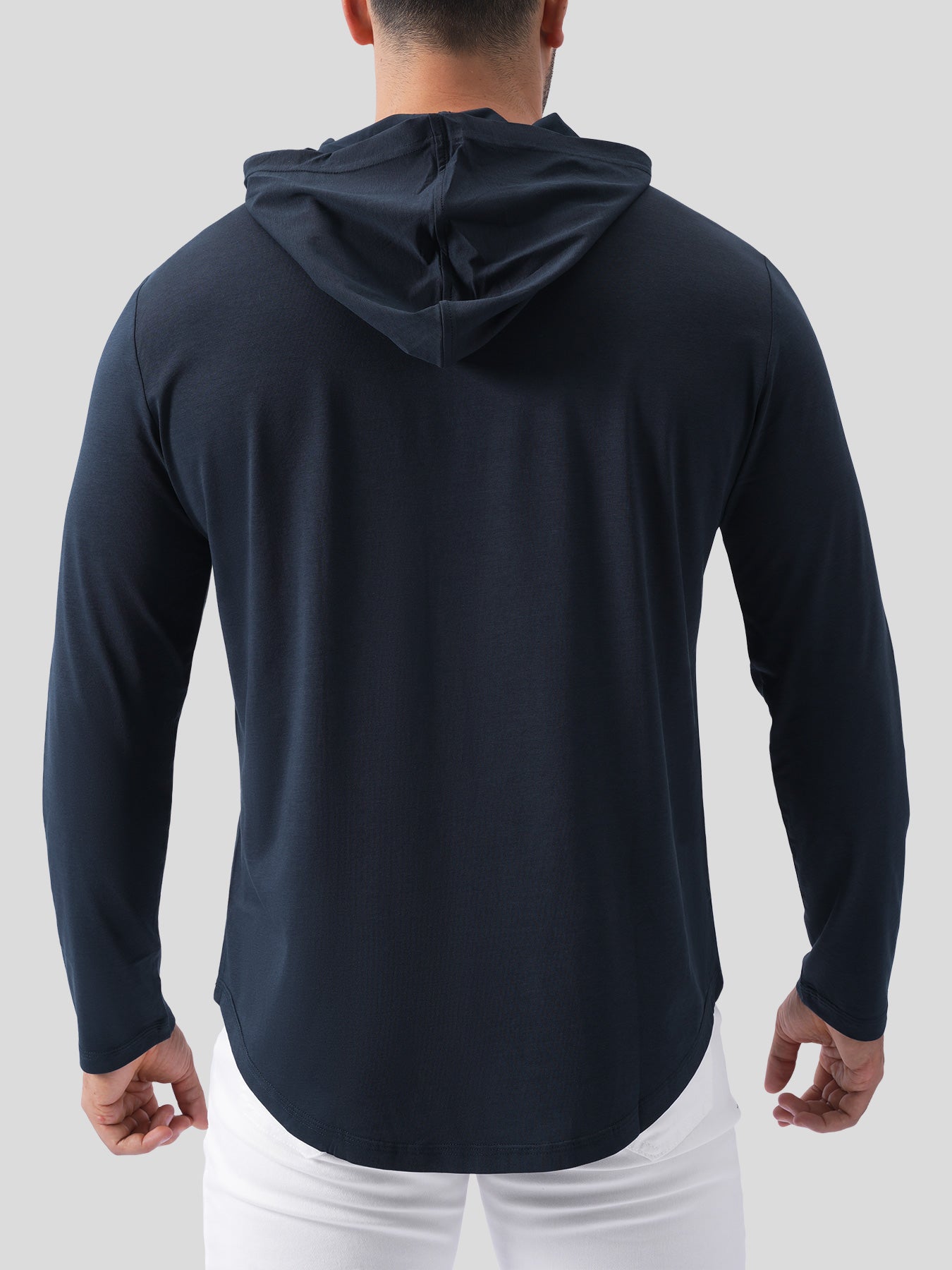 StaySmooth Long Sleeve Hooded Drop-Cut Tee