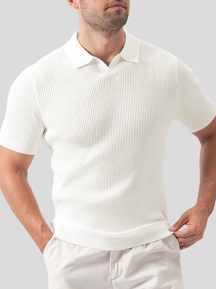 FlexKnit Active Knitted Buttonless Polo | 