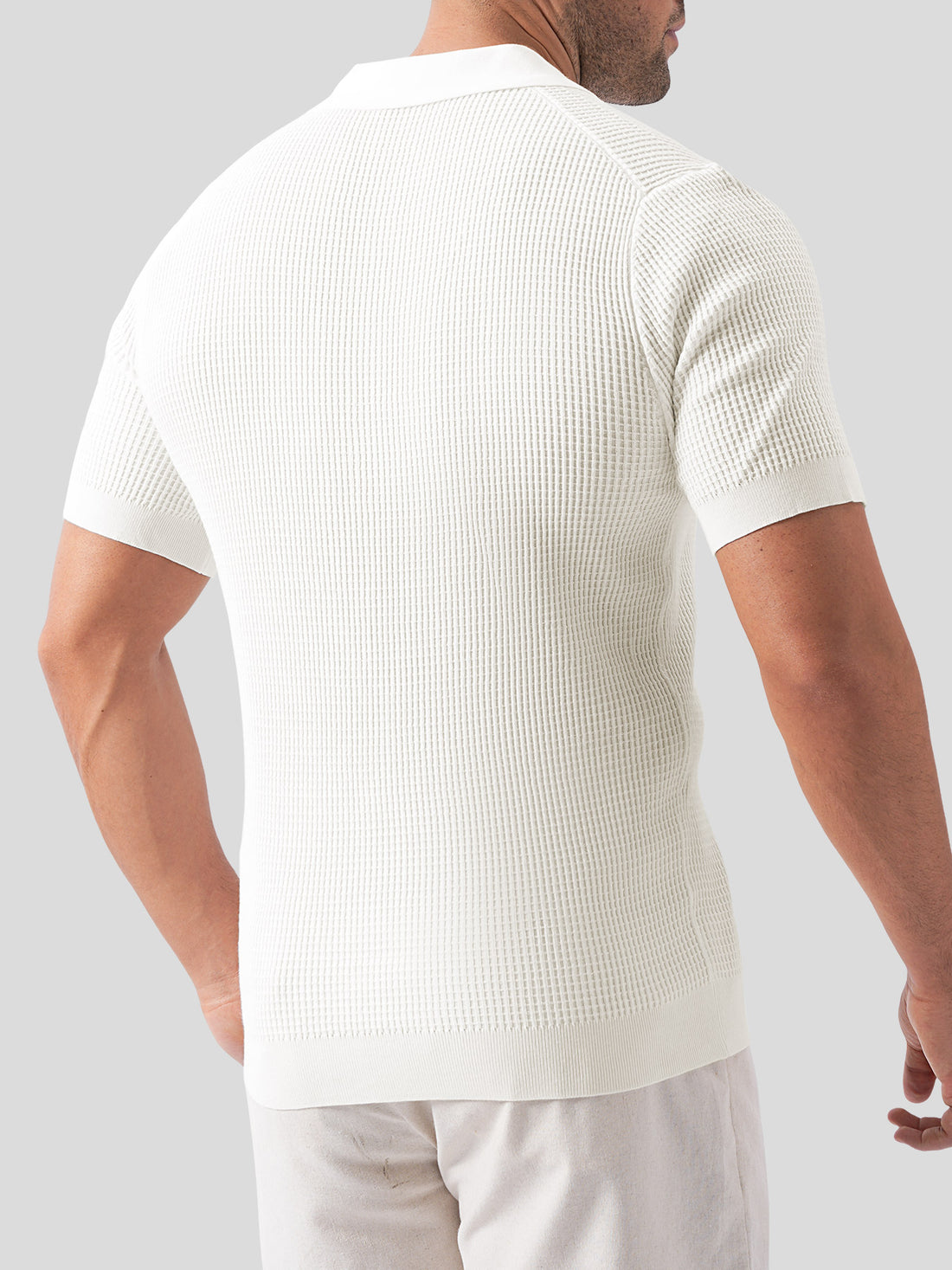 FlexKnit Active Knitted Buttonless Polo
