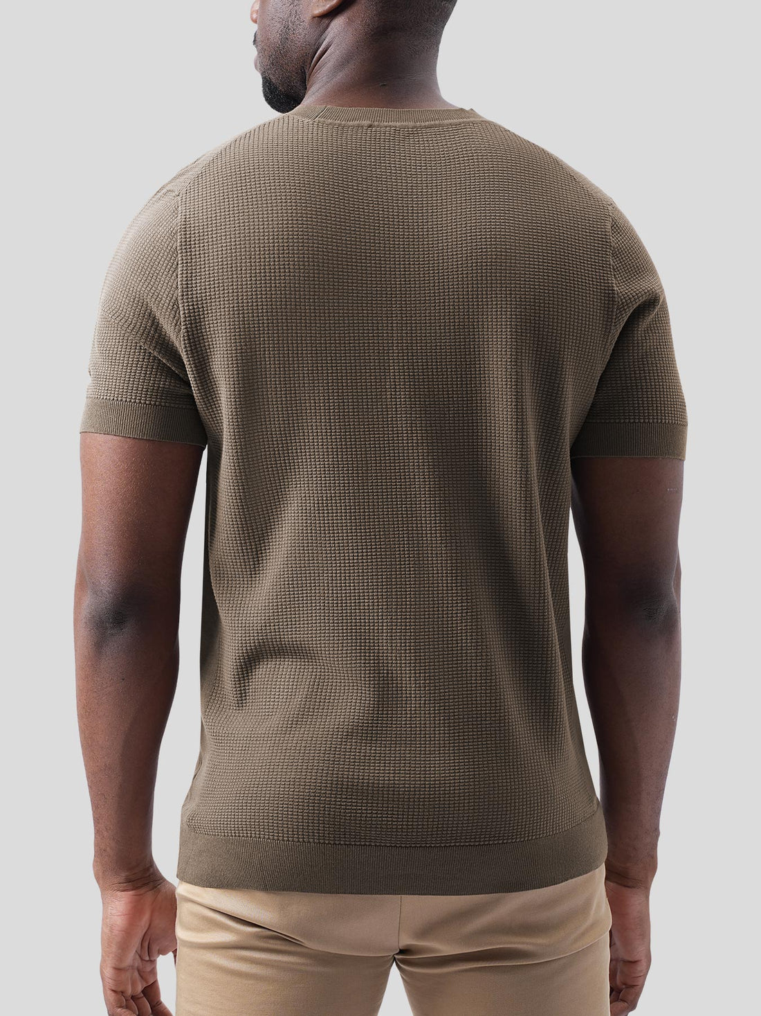 GentleKnit Honeycomb Short Sleeve Knitted T-Shirt