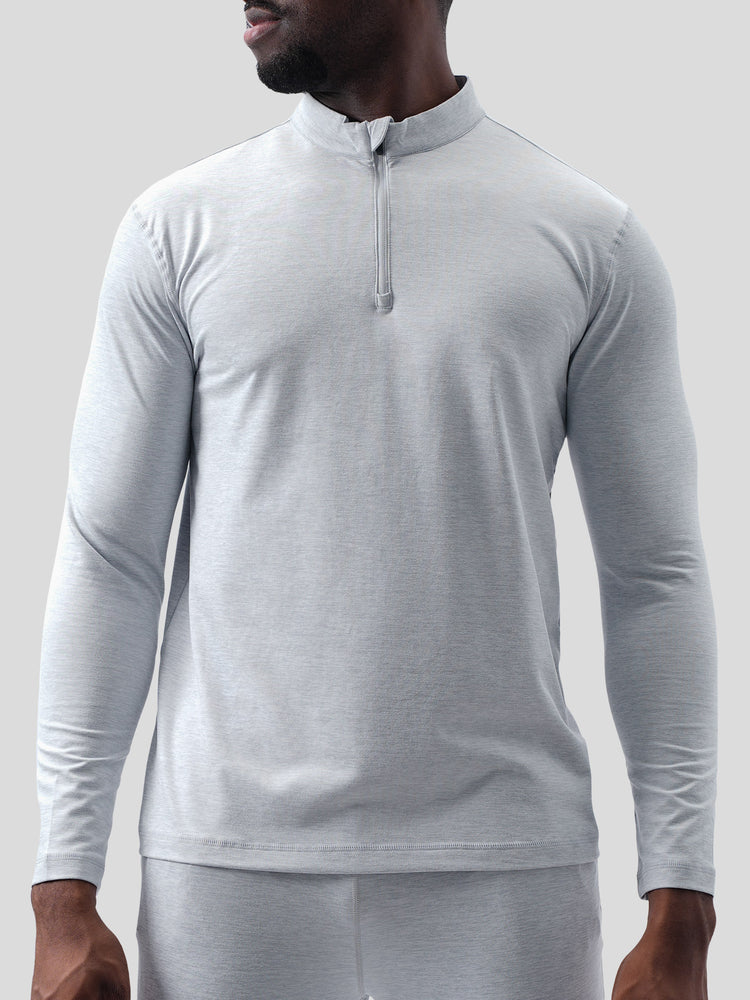 Velou Half Zip Long Sleeve Tee | 