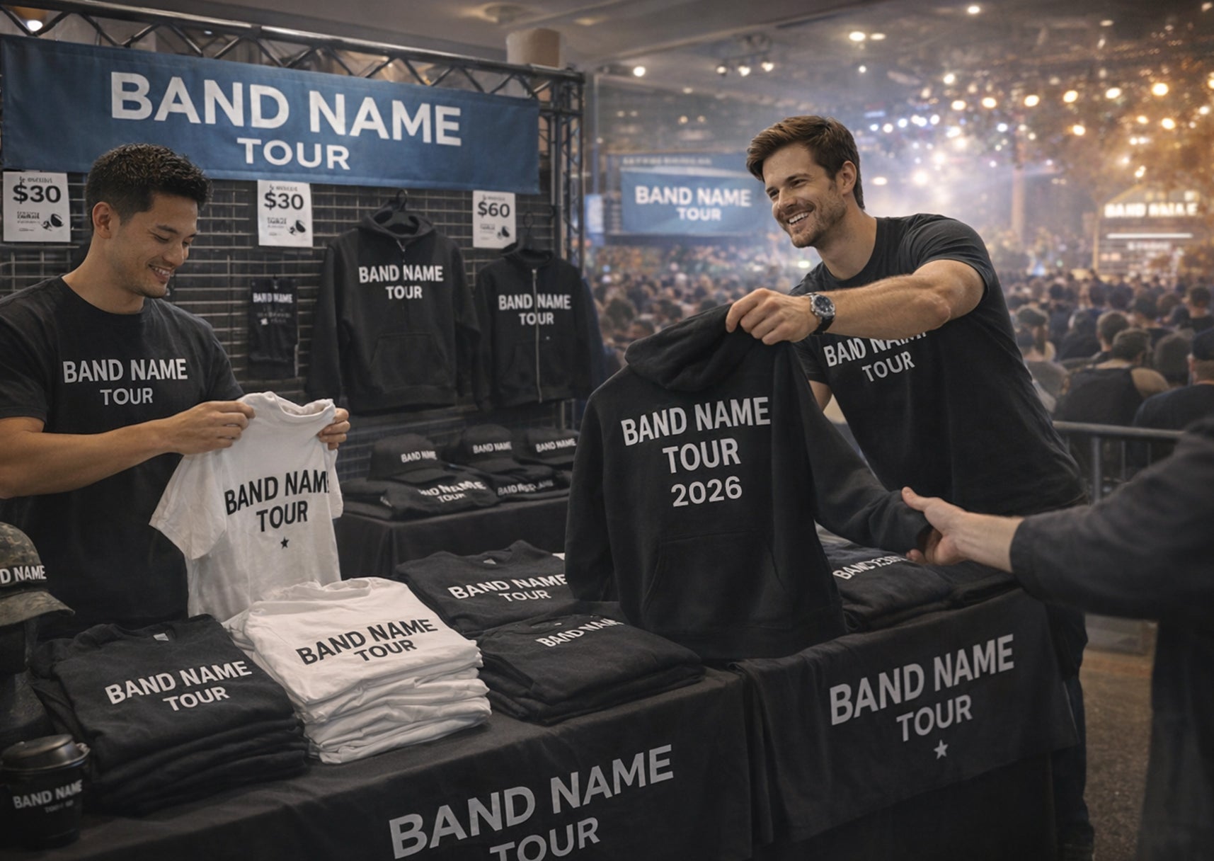 <p>Order merch in bulk to sell, promote, or give as prizes at your next concert, event, or party.</p>