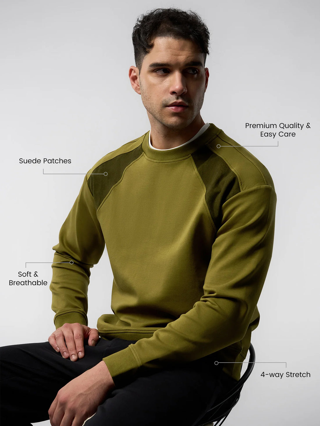 CozySpacer SuedePatch Sweatshirt