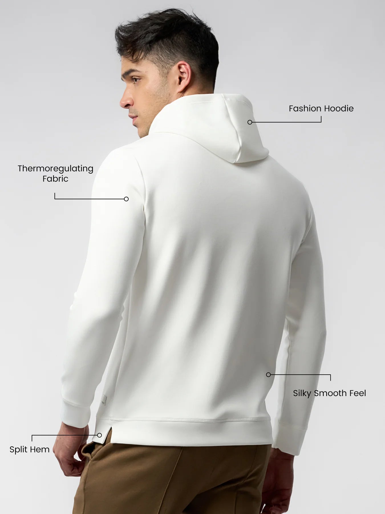 Modal Blend Long Sleeve Hoodie