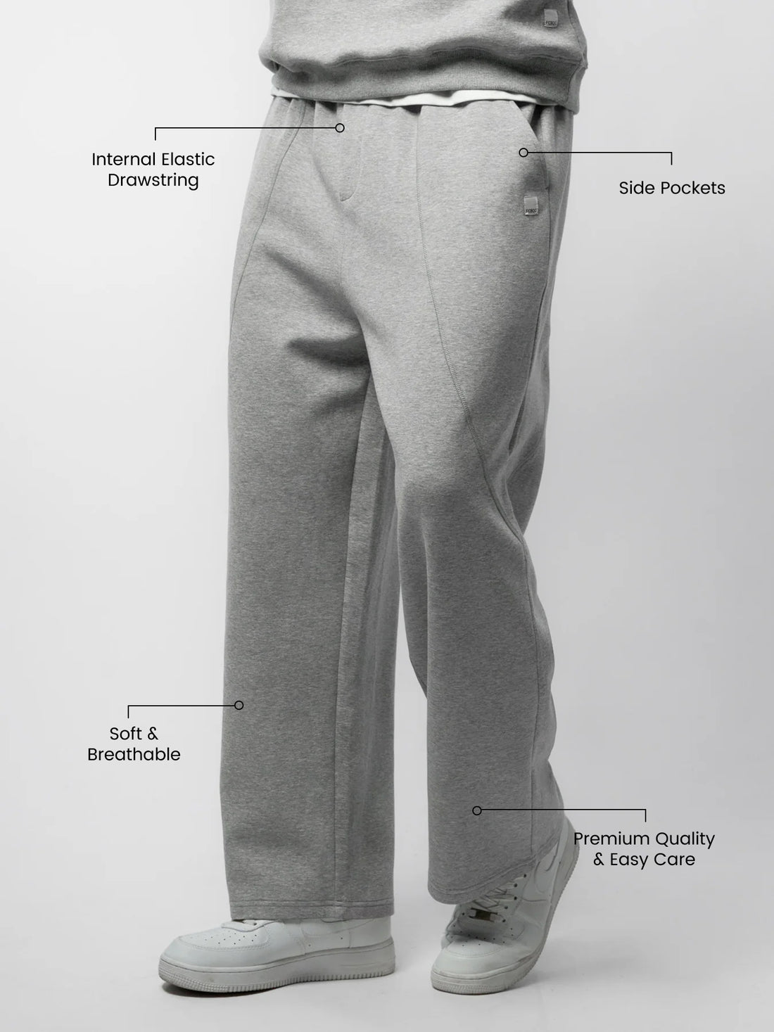 CozySpacer Fall Drawstring Wide Leg Pants Curved Design