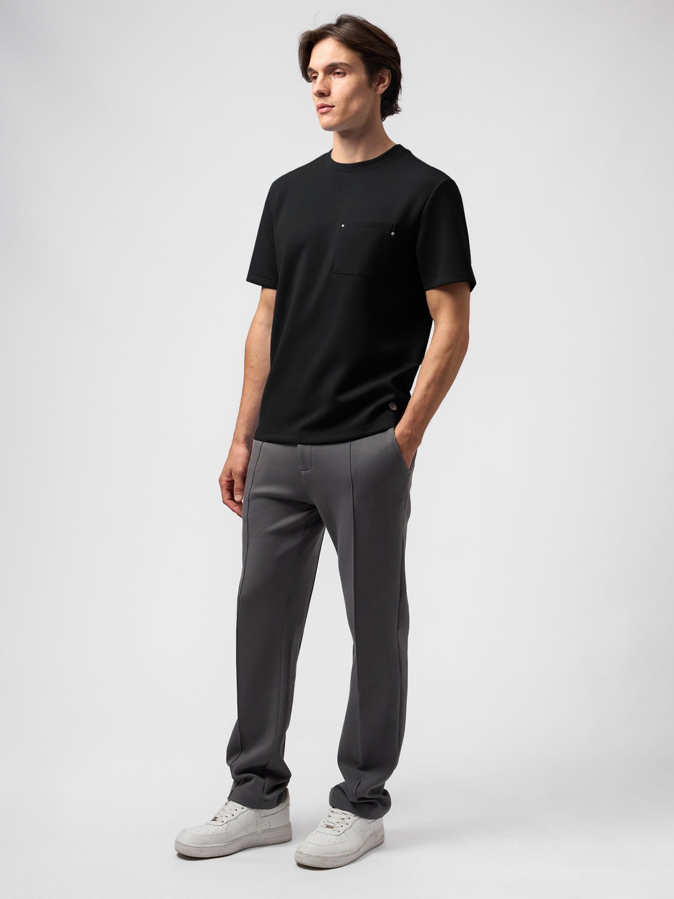 Modal Blend Pocket Tee with Rivet