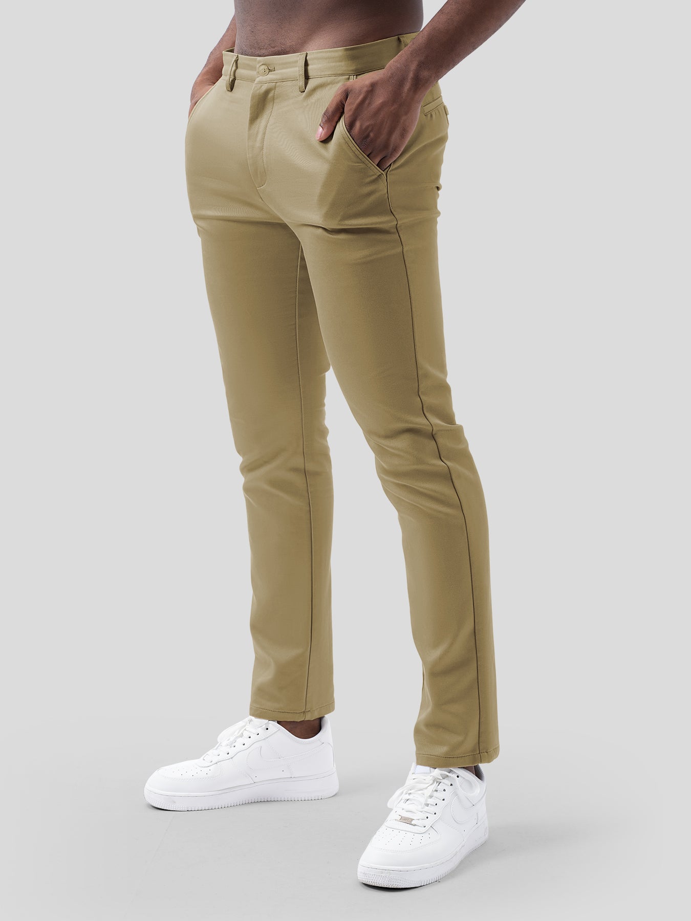 Cotton Sateen Chino Pants Stretch Work Travel