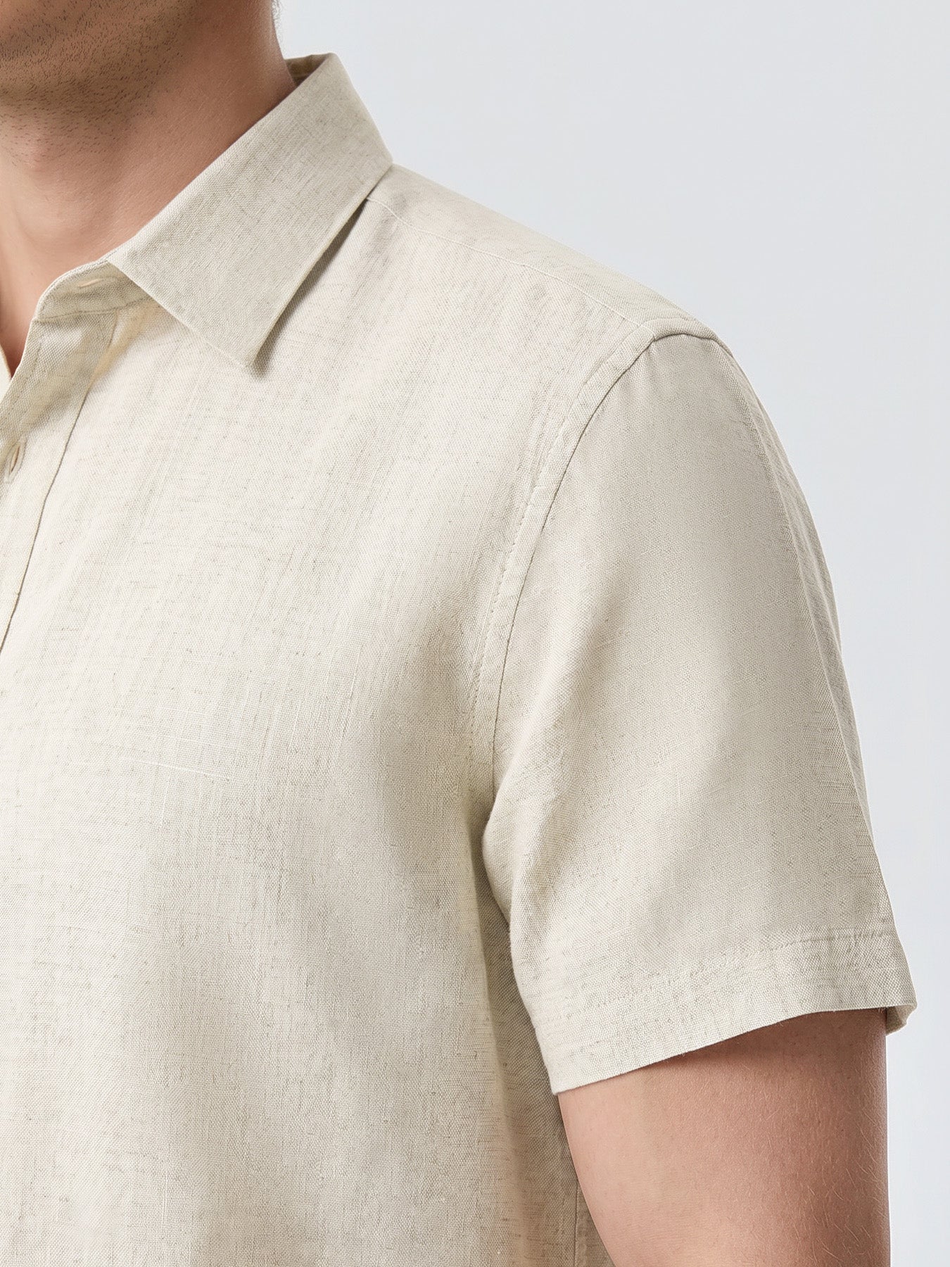 Natural Linen Polo Shirt