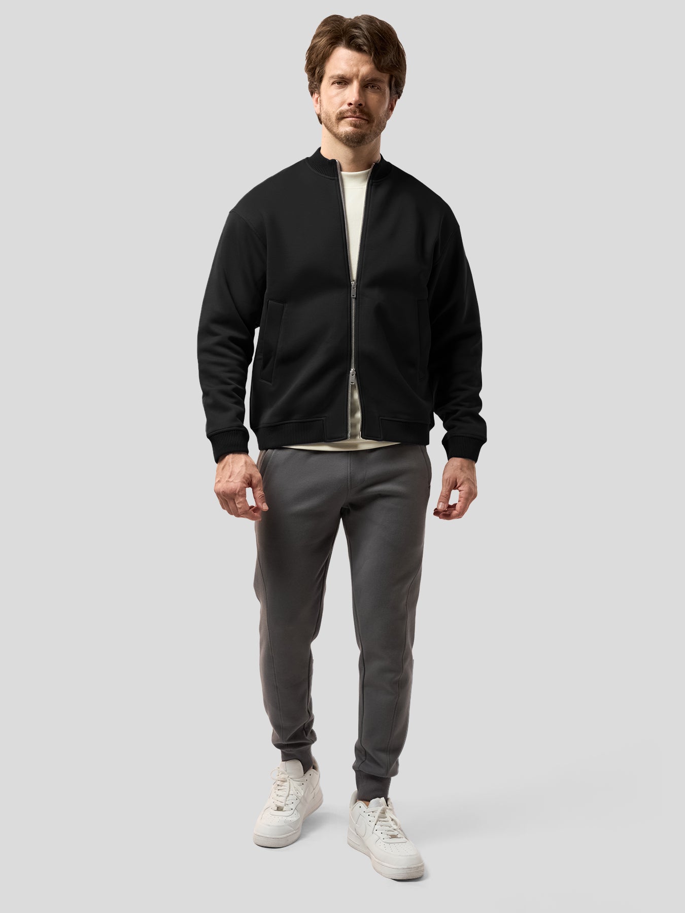 Cozyspacer Crew Neck DualZip Pocket Jacket