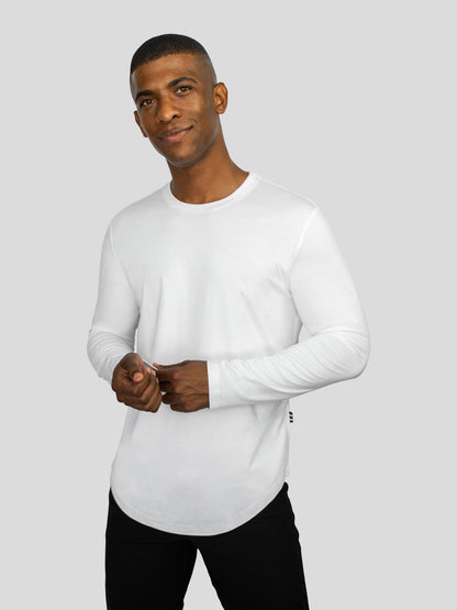 StaySmooth Long Sleeve Curve Hem Tee: Slim Fit