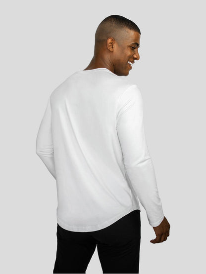 StaySmooth Long Sleeve Curve Hem Tee: Slim Fit