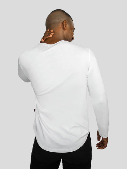 StaySmooth Long Sleeve Curve Hem Tee: Slim Fit