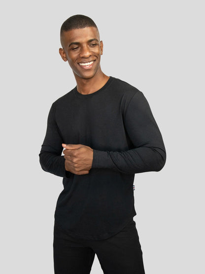 mens tees black long sleeve shirts