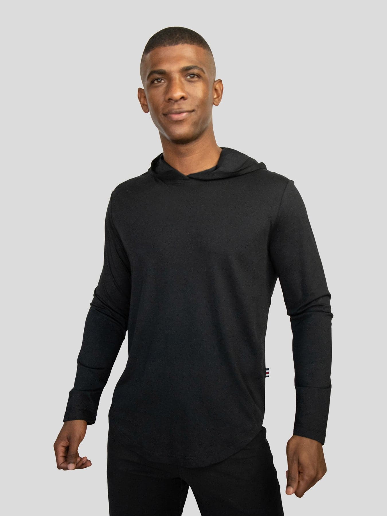 StaySmooth Long Sleeve Hooded Drop-Cut Tee