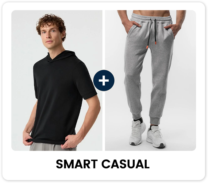 Modal Blend Short Sleeve Hoodie And Weekend Jogger Set