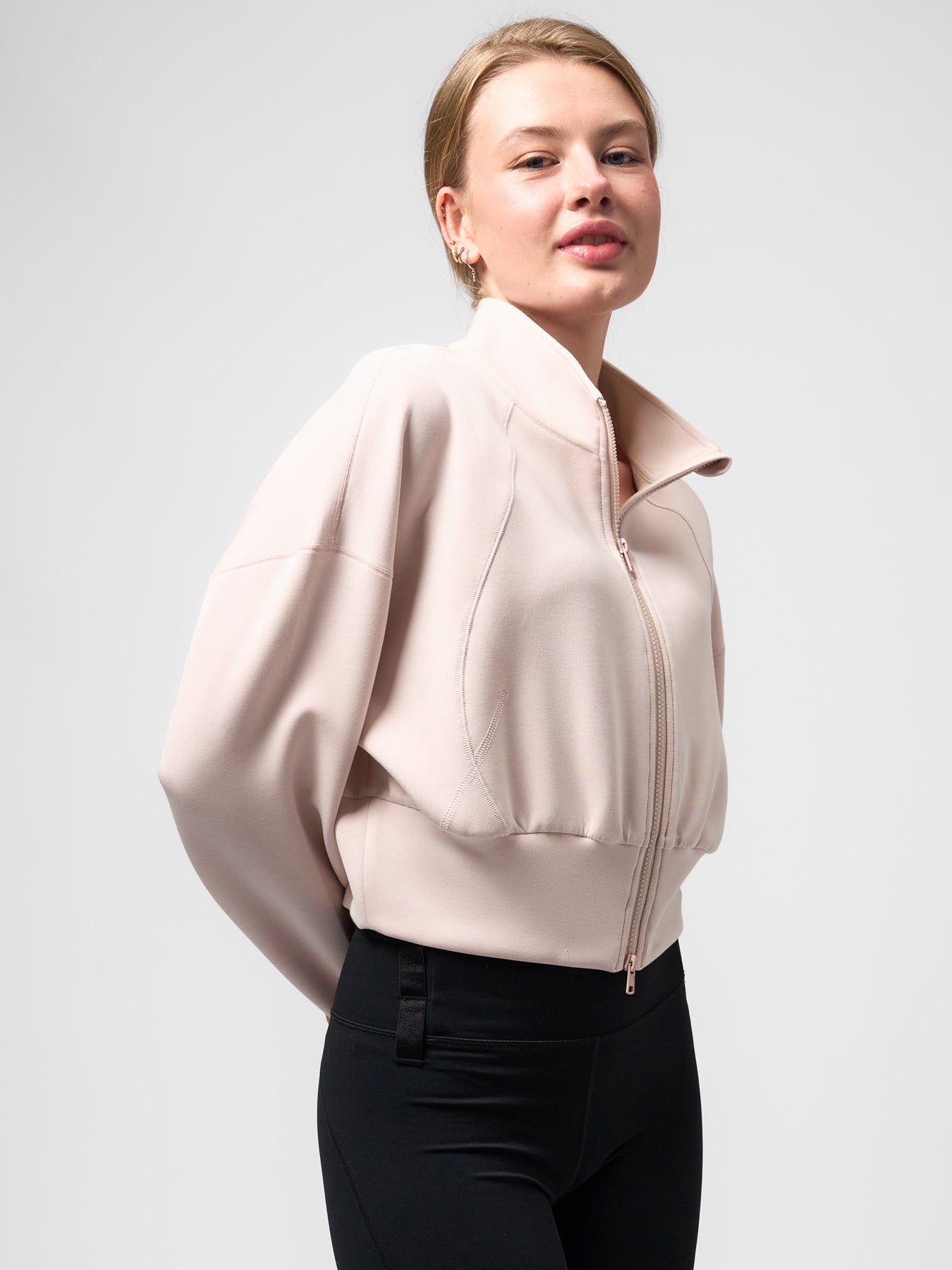 Modal Blend Double Zip Long Sleeve Tee